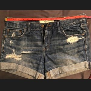 Abercrombie and Fitch Distressed Denim Shorts